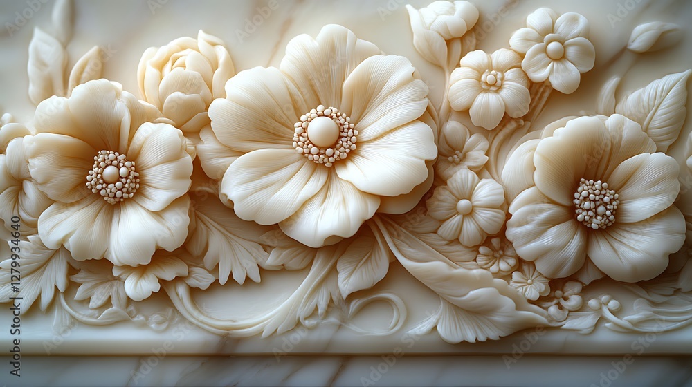 Carved ivory sculpture with floral patterns high resolution hd design Carved ivory sculpture with floral patterns high resolution hd design