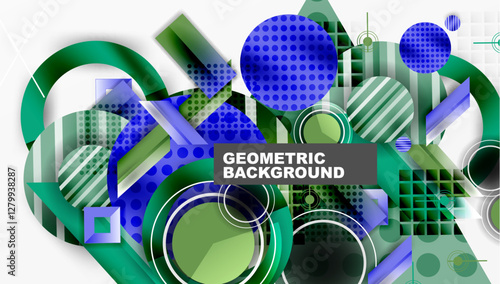 Dynamic complex geometric abstract background