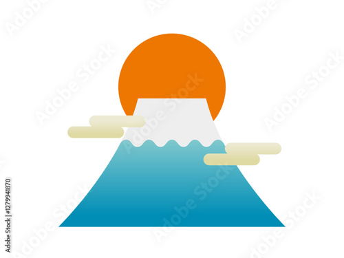 富士山と日の出