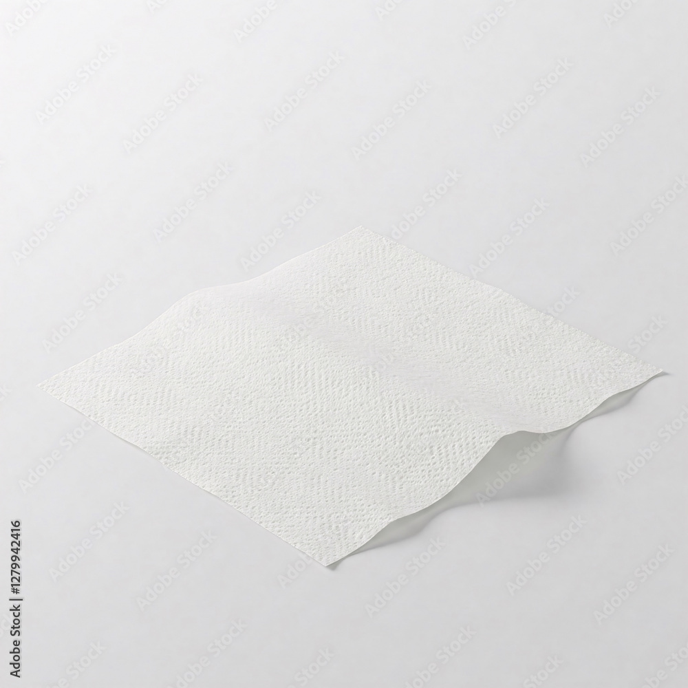Obraz premium close up of a paper napkin on white background front view