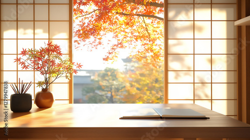  autumn-inspired bright japanese study room