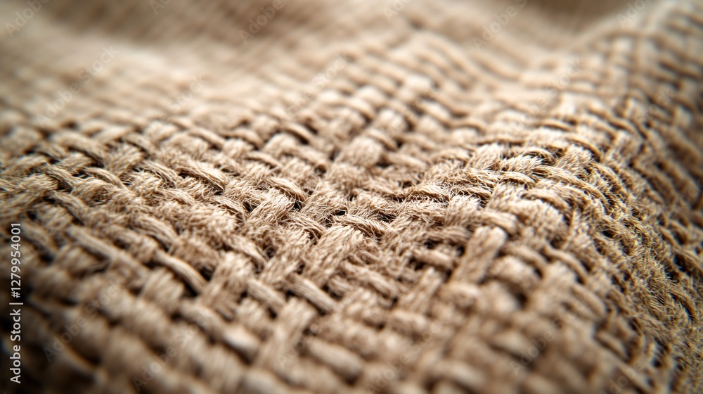 Macro photograph of woven fabric showing woven fiber texture Macro photograph of woven fabric showing woven fiber texture