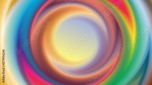 Colorful smooth abstract blurred circle gradient background in bright rainbow colors. Colorful smooth banner template.