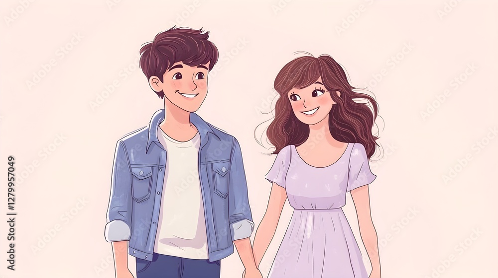 stylish couple on a date, デートするおしゃれなカップル stylish couple on a date, デートするおしゃれなカップル
