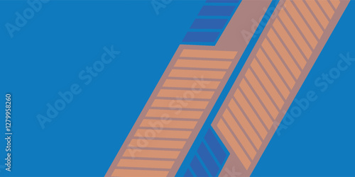 Abstract blue banner design vector, dynamic sporty horizontal background template for media