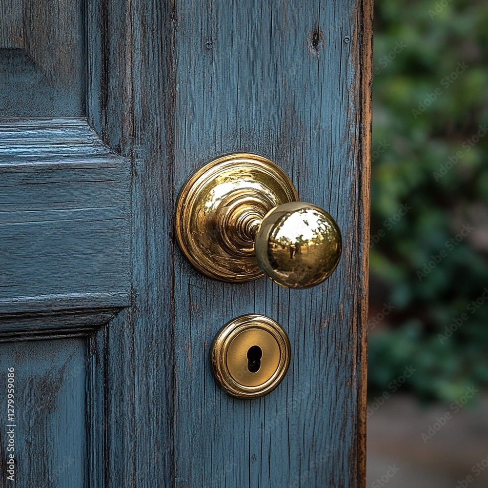 Opening the beautiful antique door close-up view interior vintage style classic design Opening the beautiful antique door close-up view interior vintage style classic design