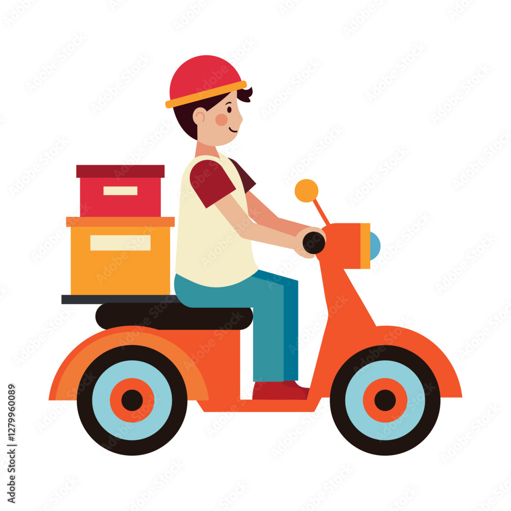 Motorcycle Delivery Boxes Icon Motorcycle Delivery Boxes Icon