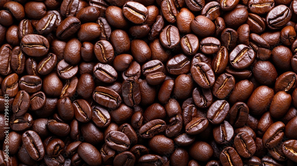 Obraz premium Roasted coffee beans background texture