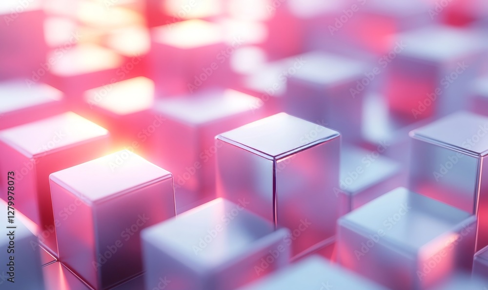 Fototapeta premium Abstract Background with Cubes, Generative AI