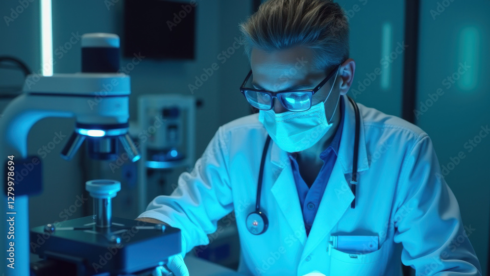 Scientist Microscope Research Lab Blue Light - Blue lighting/Moody . Scientist Microscope Research Lab Blue Light - Blue lighting/Moody .