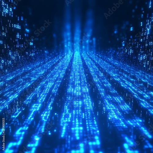 Digital highway, data flow, future tech