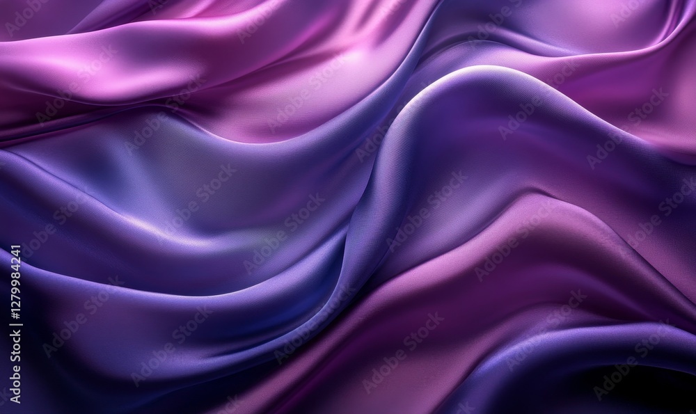 Obraz premium Silk Light Waves Background, Generative AI