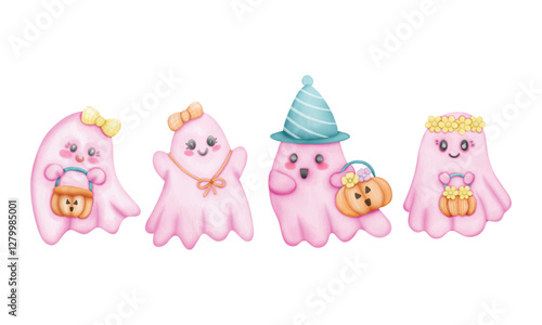 Halloween holiday cute element set