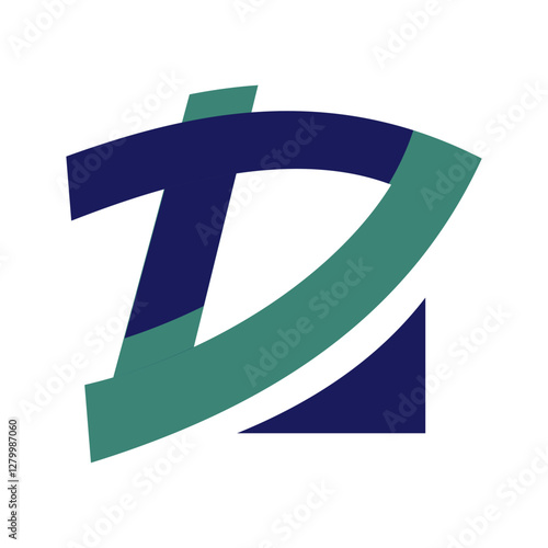 Minimalist Company logo TD. Arrows in the form. Letters T D O. Dynamic Logotype firm