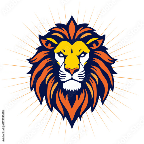 A cool lion logo illustration, sport team, basketball team