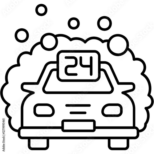 24H Service Car Wash Icon