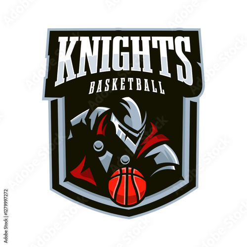 Knight warrior basketball logo