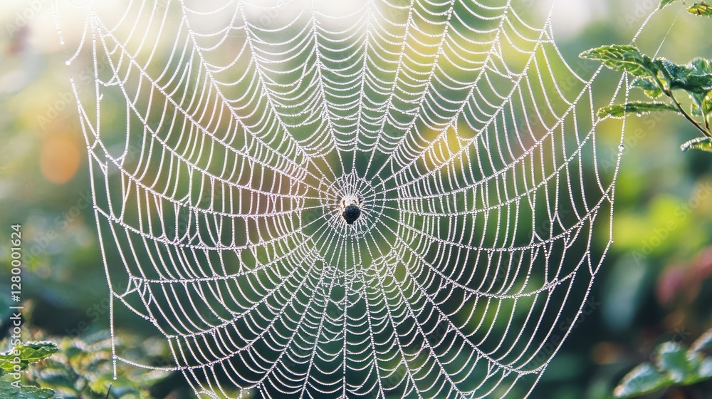 Dew-Kissed Spiderweb: A Masterpiece of Nature's Art Dew-Kissed Spiderweb: A Masterpiece of Nature's Art