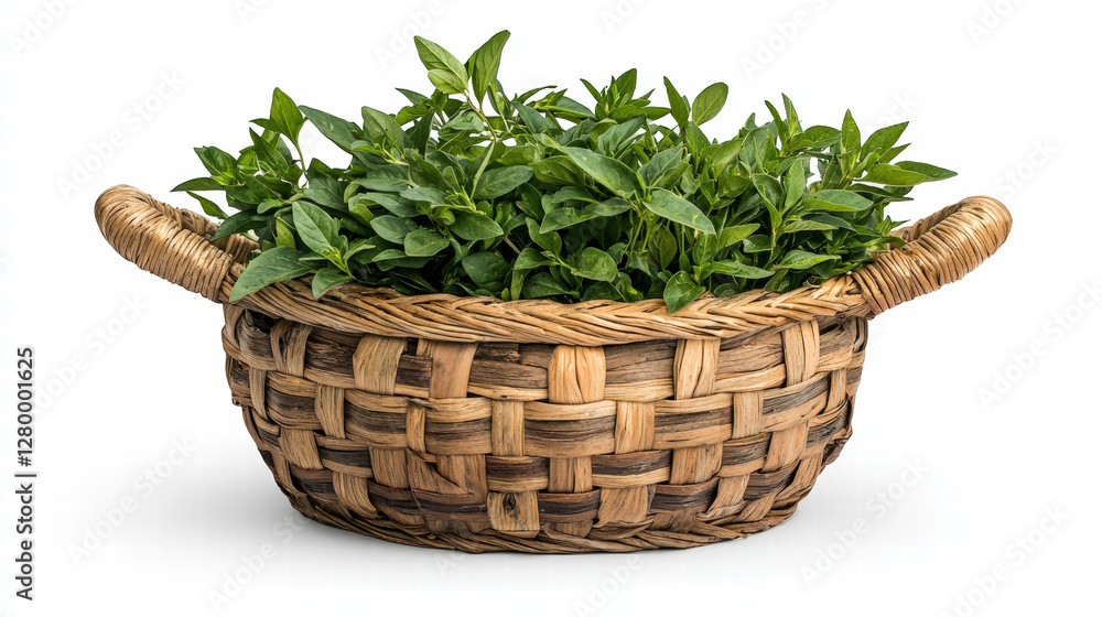 decorative basket filled with fresh herbs, showcasing vibrant greenery and natural textures. Perfect for adding touch of nature to any space decorative basket filled with fresh herbs, showcasing vibrant greenery and natural textures. Perfect for adding touch of nature to any space