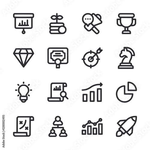 A set of icons for business and finance