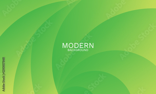 Elegant Gradient Green And Yellow Abstract Background with Smooth Dynamic Curves