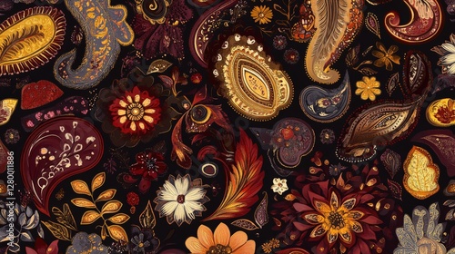 Vibrant floral patterns textile design artwork studio close-up nature inspiration