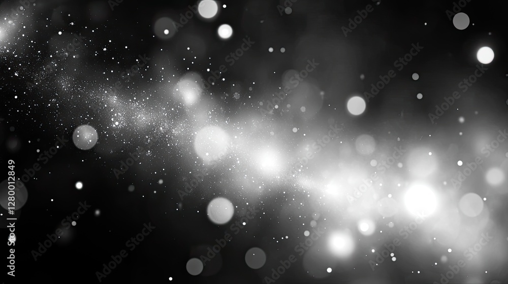 Galaxy-like light streaks, dark background, bokeh effect, digital art, website backdrop