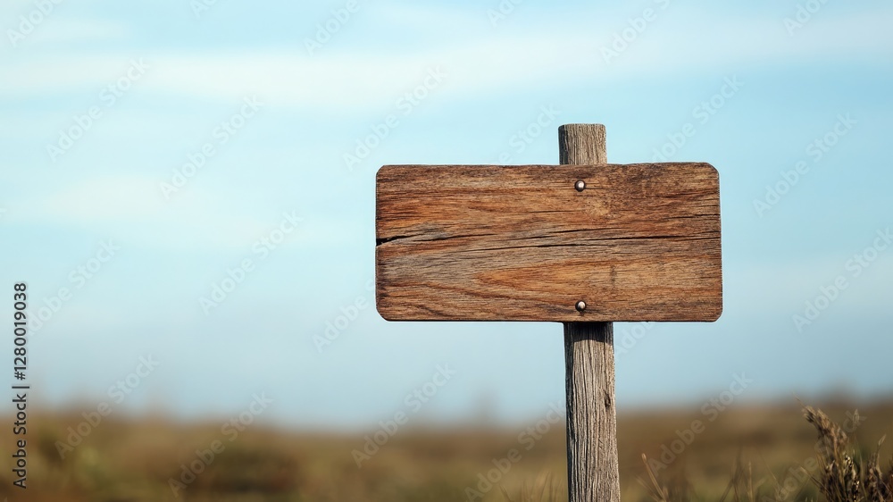 Naklejka premium 木製の案内板_3