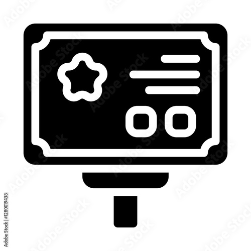 Billboard Solid Icon