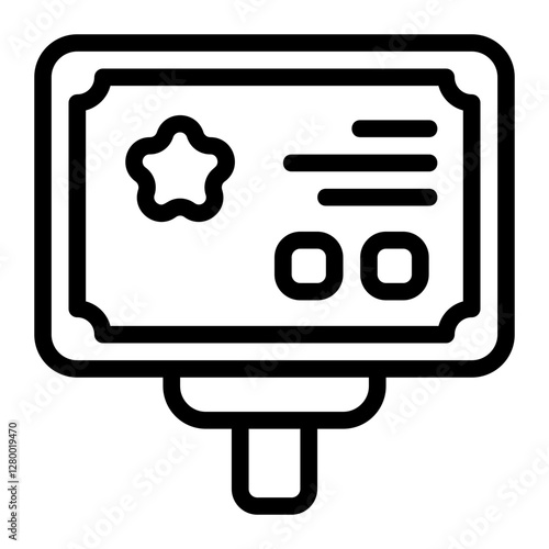Billboard Line Icon