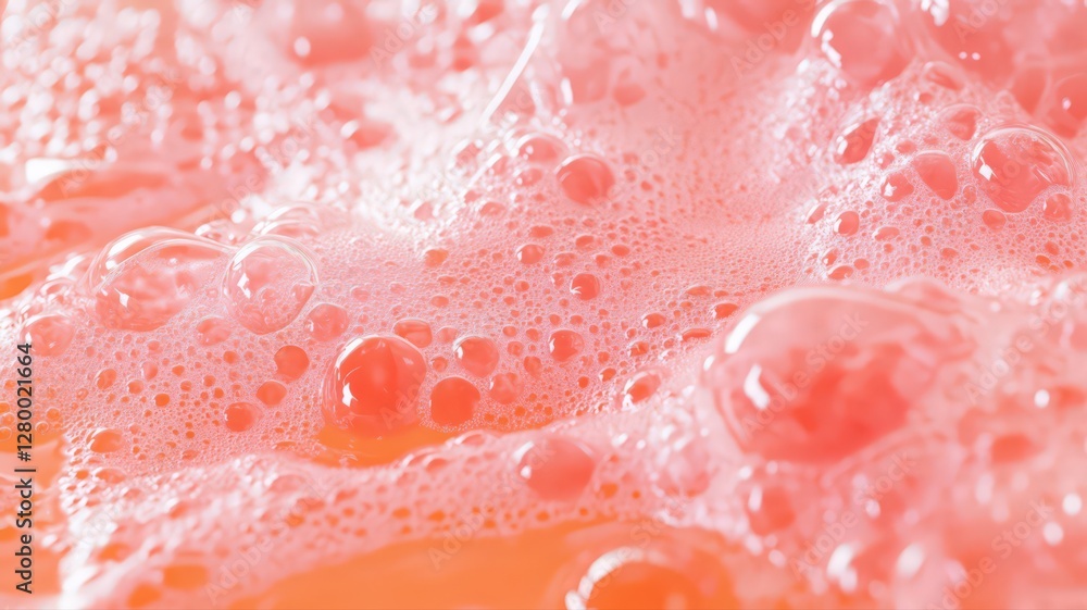 Fototapeta premium Abstract Coral Pink Foam Bubbles Texture Background