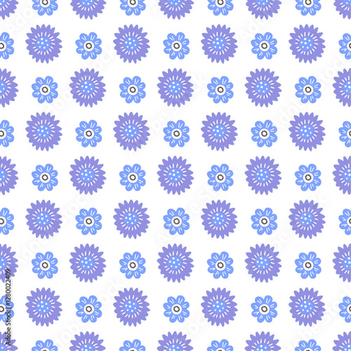 Hand drawn flowers. Seamless vector pattern for fabric, background