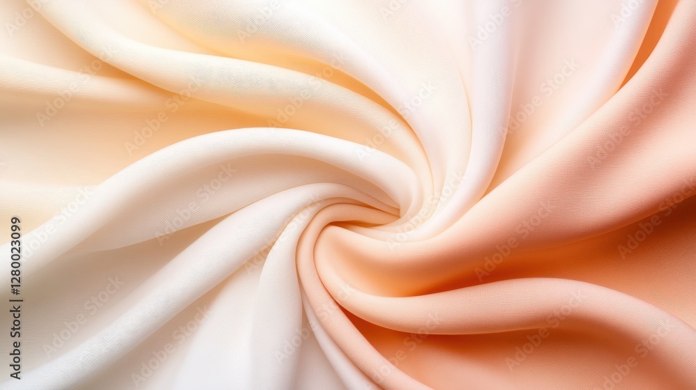 Fototapeta premium Flowing textiles showcase studio setting fabric close-up soft colors artistic perspective