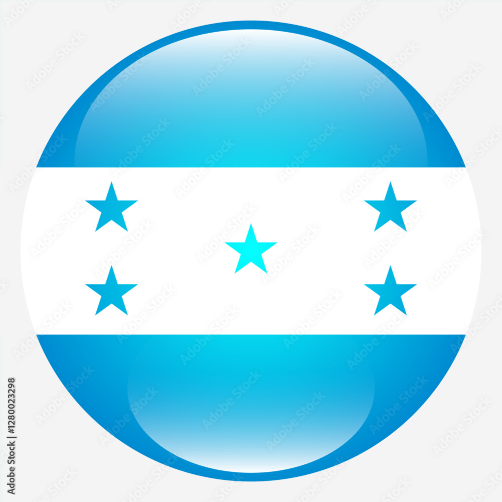 Honduras circle flag logo icon digital vector illustration Honduras circle flag logo icon digital vector illustration