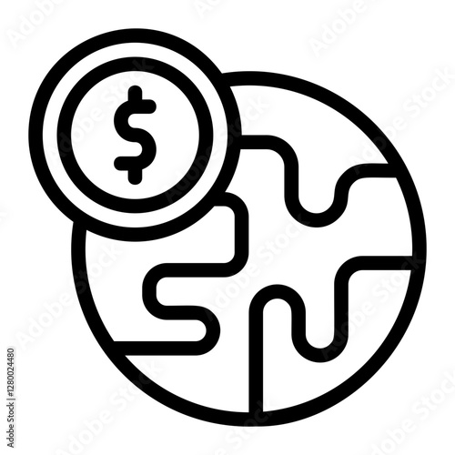 Global Payment Line Icon