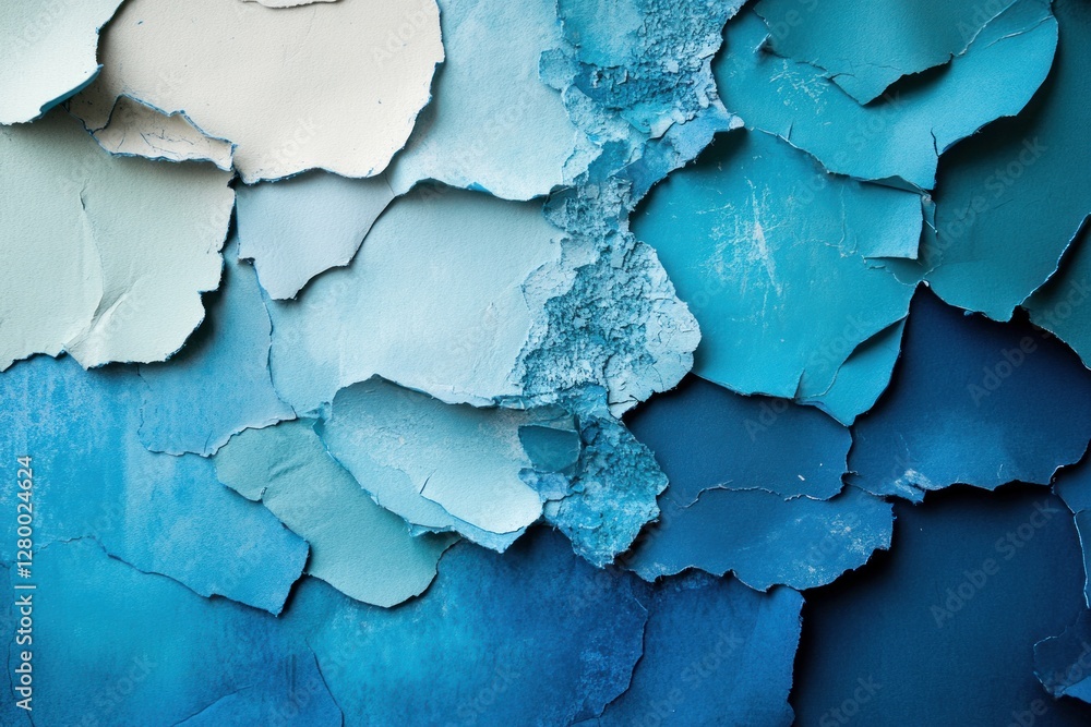 Abstract blue paint peeling texture. Abstract blue paint peeling texture.