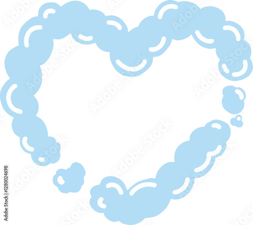 HEART SHAPED CLOUD BUBBLE BLUE