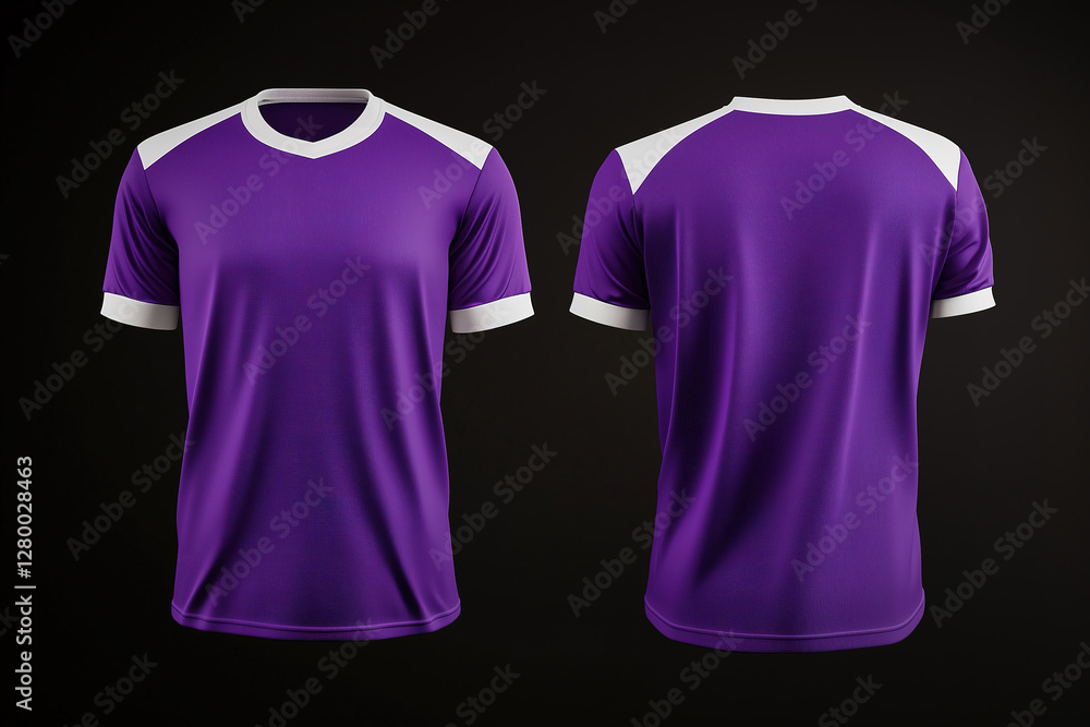 purple and white jersey template for team clubs, jersey sport, front and back, Tshirt mockup sports jersey template design for football soccer, racing, gaming, sports jersey purple and white jersey template for team clubs, jersey sport, front and back, Tshirt mockup sports jersey template design for football soccer, racing, gaming, sports jersey