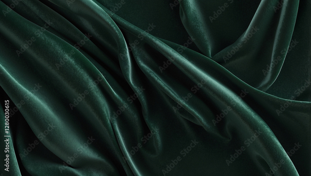 Obraz premium Deep Forest Green Velvet Texture for Luxurious Aesthetic
