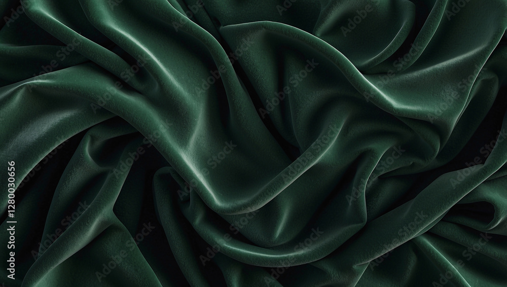Fototapeta premium Deep Forest Green Velvet Texture for Luxurious Aesthetic