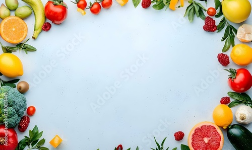 Wallpaper Mural Vibrant Calendar Featuring an Array of Colorful Fruits and Vegetables, Each Month Showcasing Lush Produce in Lively Illustrations Torontodigital.ca