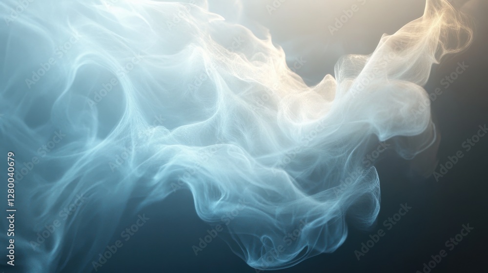 Abstract Light Forms with Blue and White Swirls Abstract Light Forms with Blue and White Swirls