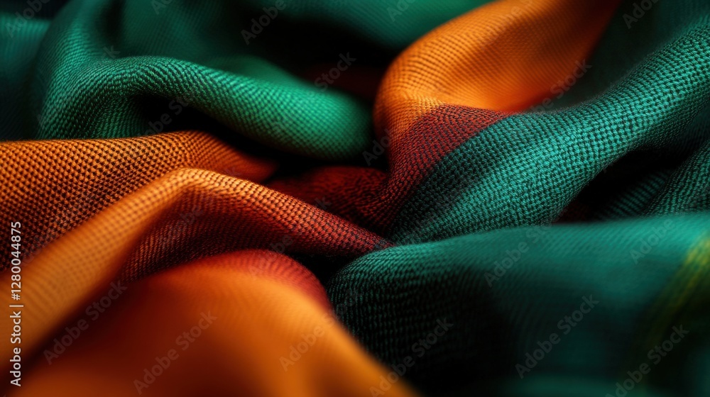 Textile art showcase studio fabric close-up artistic setting macro view craftsmanship focus