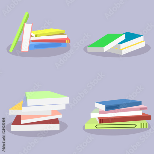 illustration of  disorganized pile of books