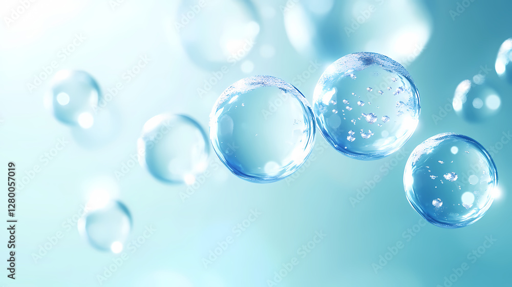 Blue Bubbles: A Tranquil Close-Up Blue Bubbles: A Tranquil Close-Up