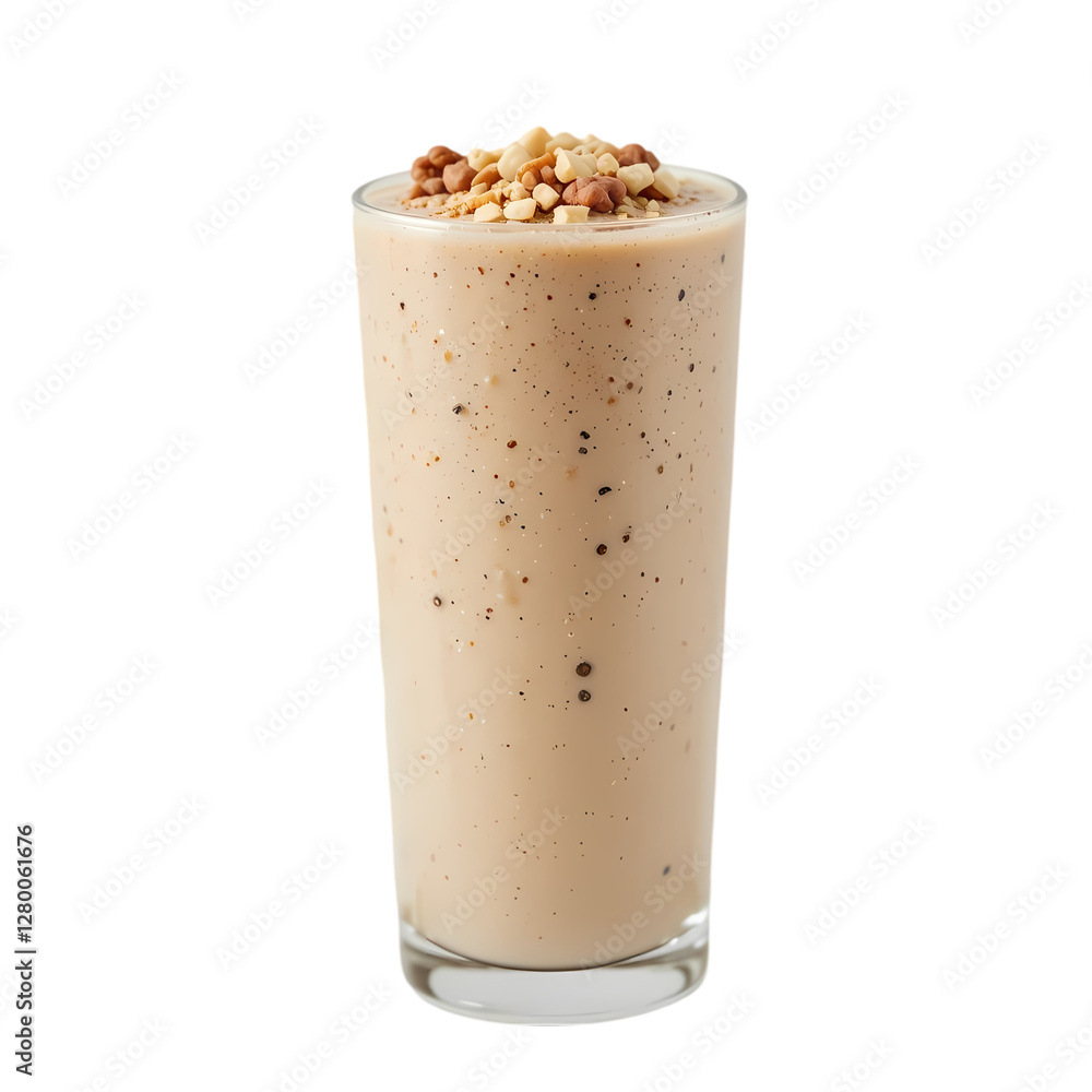 Creamy Nutty Smoothie Recipe: Easy & Delicious isolated on transparent background Creamy Nutty Smoothie Recipe: Easy & Delicious isolated on transparent background