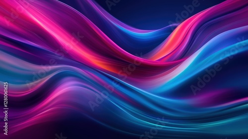 Wallpaper Mural Dynamic color waves abstract art digital creation vibrant environment close-up view visual concept Torontodigital.ca