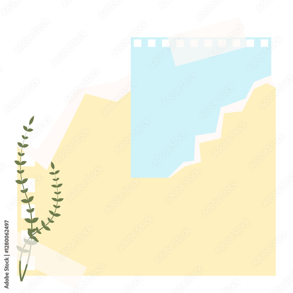 Fototapeta premium Pastel Ripped Note Paper