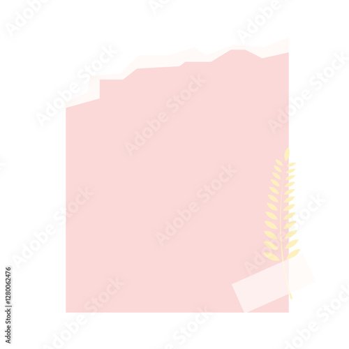 Pastel Ripped Note Paper