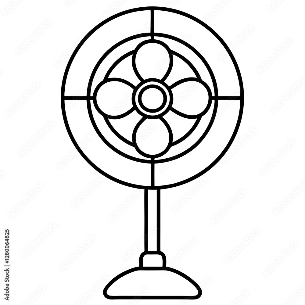 Obraz premium Fan vector illustration on the white background.